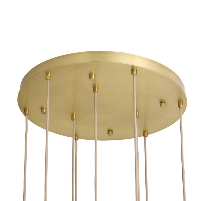 Arteriors - DSC15 - Nine Light Chandelier - Javier - Champagne/Antique Brass