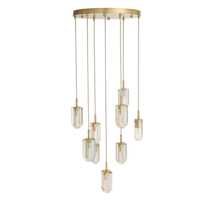 Arteriors - DSC15 - Nine Light Chandelier - Javier - Champagne/Antique Brass