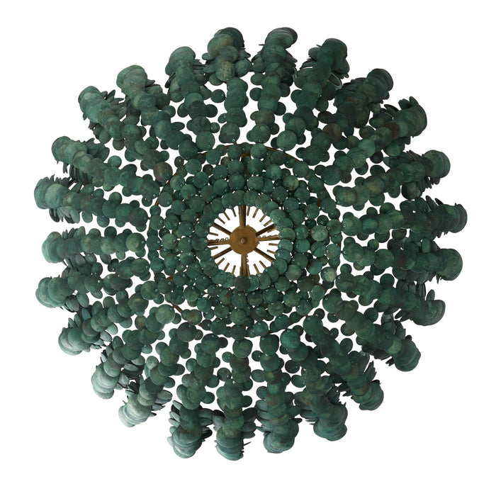 Arteriors - DLS18 - Six Light Chandelier - Bilal - Eucalyptus Stain/Antique Brass