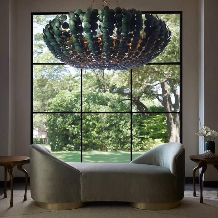 Arteriors - DLS18 - Six Light Chandelier - Bilal - Eucalyptus Stain/Antique Brass