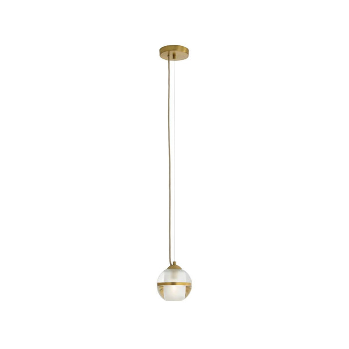 Arteriors - DPC42 - One Light Pendant - Noble - Clear/Antique Brass