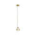 Arteriors - DPC42 - One Light Pendant - Noble - Clear/Antique Brass