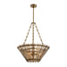 Arteriors - DSI16 - Three Light Chandelier - Decora - Smoke/Antique Brass