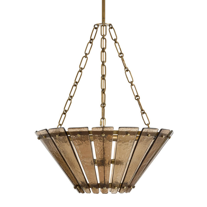 Arteriors - DSI16 - Three Light Chandelier - Decora - Smoke/Antique Brass