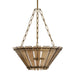 Arteriors - DSI16 - Three Light Chandelier - Decora - Smoke/Antique Brass