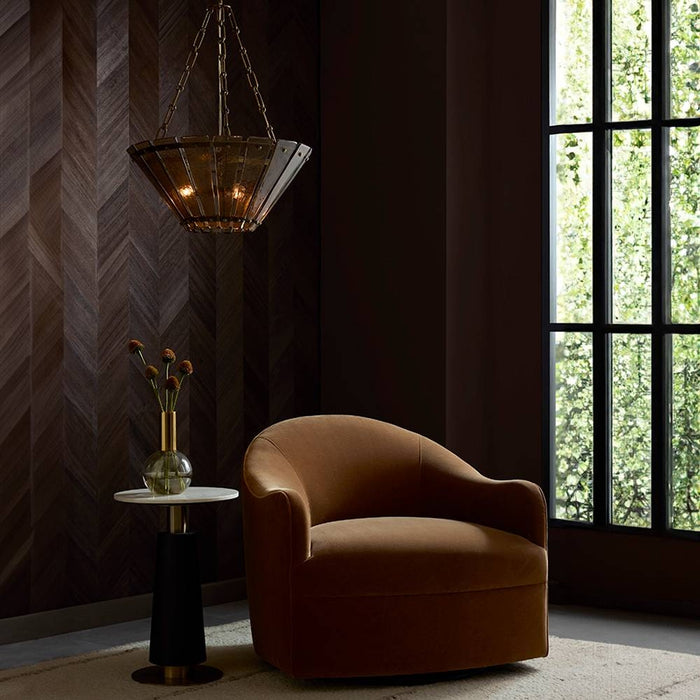 Arteriors - DSI16 - Three Light Chandelier - Decora - Smoke/Antique Brass