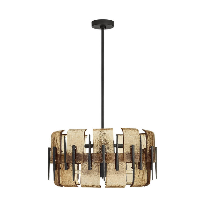 Arteriors - DSI15 - Six Light Chandelier - Lumora - Smoke/Blackened Iron