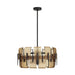 Arteriors - DSI15 - Six Light Chandelier - Lumora - Smoke/Blackened Iron