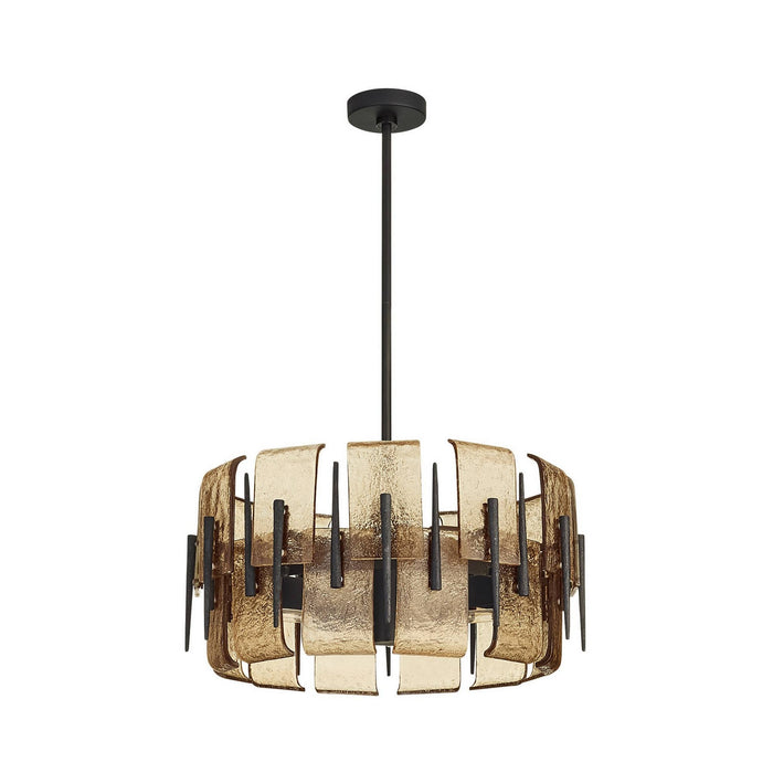Arteriors - DSI15 - Six Light Chandelier - Lumora - Smoke/Blackened Iron