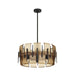 Arteriors - DSI15 - Six Light Chandelier - Lumora - Smoke/Blackened Iron