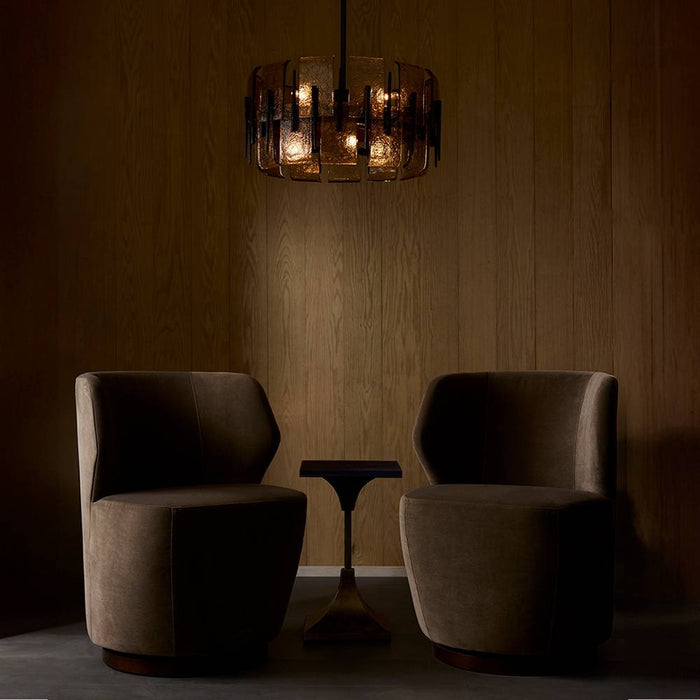 Arteriors - DSI15 - Six Light Chandelier - Lumora - Smoke/Blackened Iron