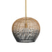 Arteriors - DPS09 - One Light Pendant - Swami - Natural and Black/Antique Brass