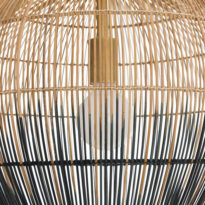 Arteriors - DPS09 - One Light Pendant - Swami - Natural and Black/Antique Brass