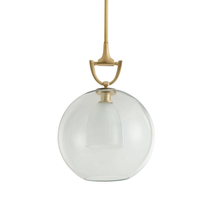 Arteriors - DPI15 - One Light Pendant - Estribo - Clear/Antique Brass