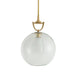 Arteriors - DPI15 - One Light Pendant - Estribo - Clear/Antique Brass