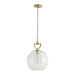 Arteriors - DPI15 - One Light Pendant - Estribo - Clear/Antique Brass