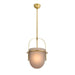 Arteriors - DPC37 - One Light Pendant - Kathleen - Frosted Smoke/Antique Brass