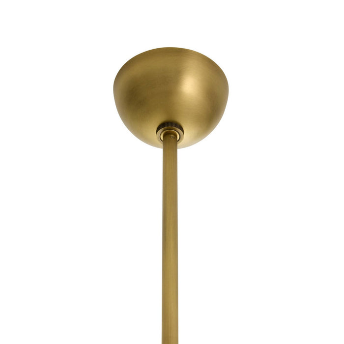 Arteriors - DPC37 - One Light Pendant - Kathleen - Frosted Smoke/Antique Brass