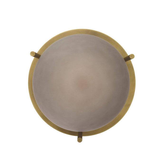 Arteriors - DPC37 - One Light Pendant - Kathleen - Frosted Smoke/Antique Brass