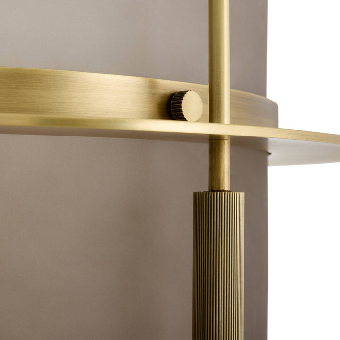 Arteriors - DPC37 - One Light Pendant - Kathleen - Frosted Smoke/Antique Brass
