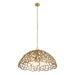 Arteriors - DMI35 - Three Light Pendant - Lotus - Antique Brass/Antique Brass