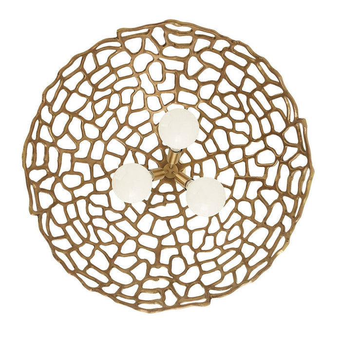 Arteriors - DMI35 - Three Light Pendant - Lotus - Antique Brass/Antique Brass