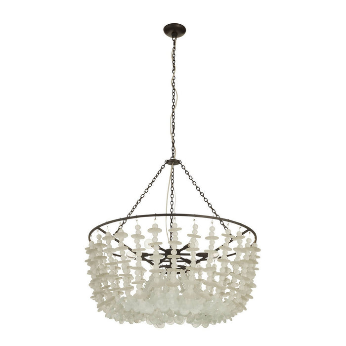Arteriors - DMI33 - Six Light Chandelier - Cyprus - Organic Frosted/Bronze