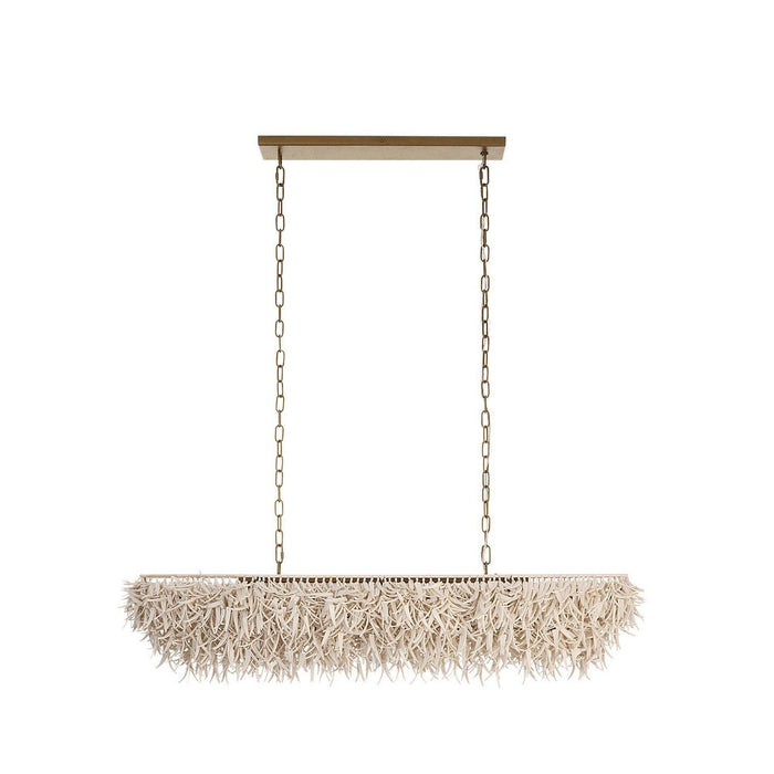 Arteriors - DLS17 - Six Light Linear Chandelier - Cabo - Ivory/Antique Brass