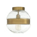 Arteriors - DFI12 - One Light Flush Mount - Garrison - Clear/Antique Brass