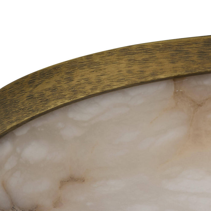 Arteriors - DFC33 - LED Flush Mount - Elara - White/Antique Brass