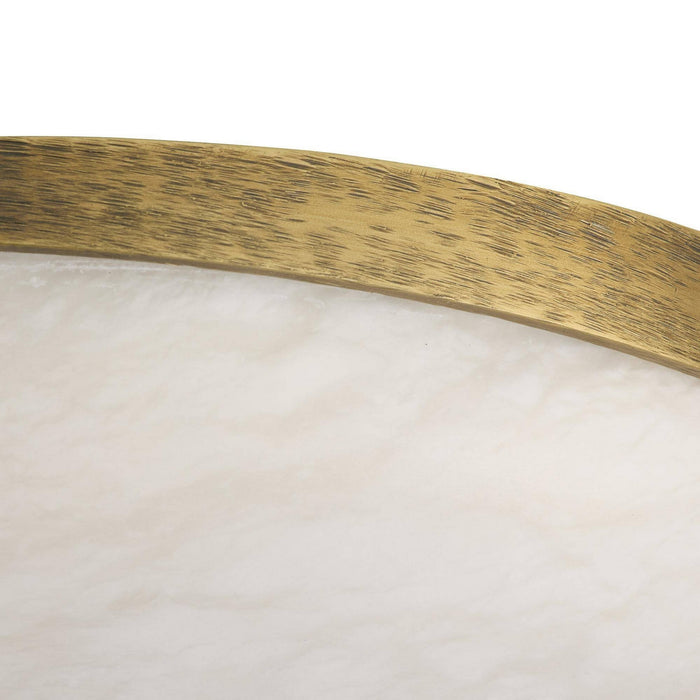 Arteriors - DFC33 - LED Flush Mount - Elara - White/Antique Brass