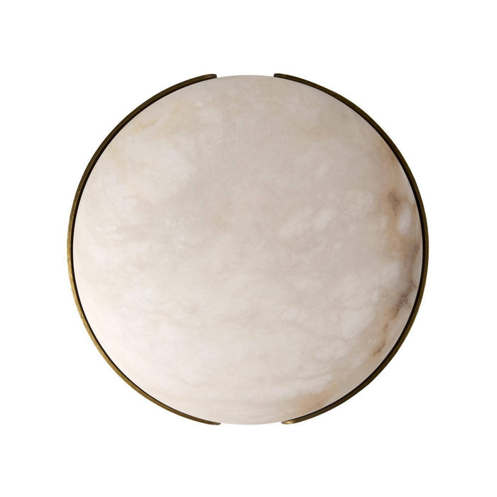 Arteriors - DFC33 - LED Flush Mount - Elara - White/Antique Brass