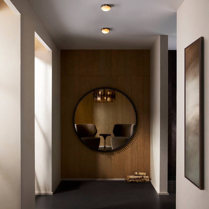 Arteriors - DFC33 - LED Flush Mount - Elara - White/Antique Brass