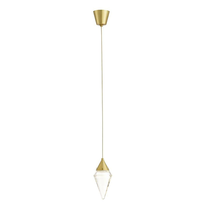 Arteriors - DPC38 - LED Pendant - Berkley - Clear/Antique Brass