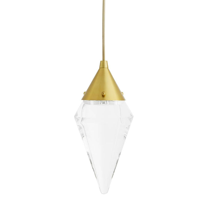 Arteriors - DPC38 - LED Pendant - Berkley - Clear/Antique Brass