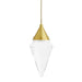 Arteriors - DPC38 - LED Pendant - Berkley - Clear/Antique Brass