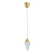 Arteriors - DPC38 - LED Pendant - Berkley - Clear/Antique Brass
