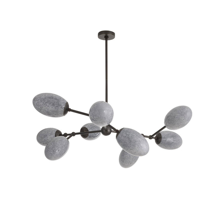 Arteriors - DLC48 - Nine Light Chandelier - Celeste - Glacier Swirl/English Bronze
