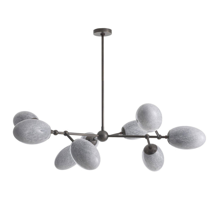 Arteriors - DLC48 - Nine Light Chandelier - Celeste - Glacier Swirl/English Bronze