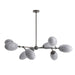 Arteriors - DLC48 - Nine Light Chandelier - Celeste - Glacier Swirl/English Bronze