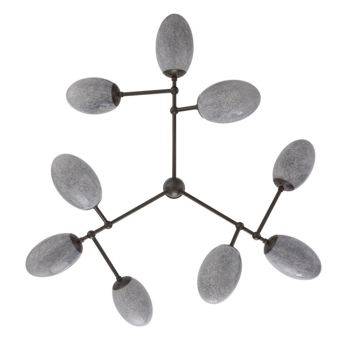 Arteriors - DLC48 - Nine Light Chandelier - Celeste - Glacier Swirl/English Bronze