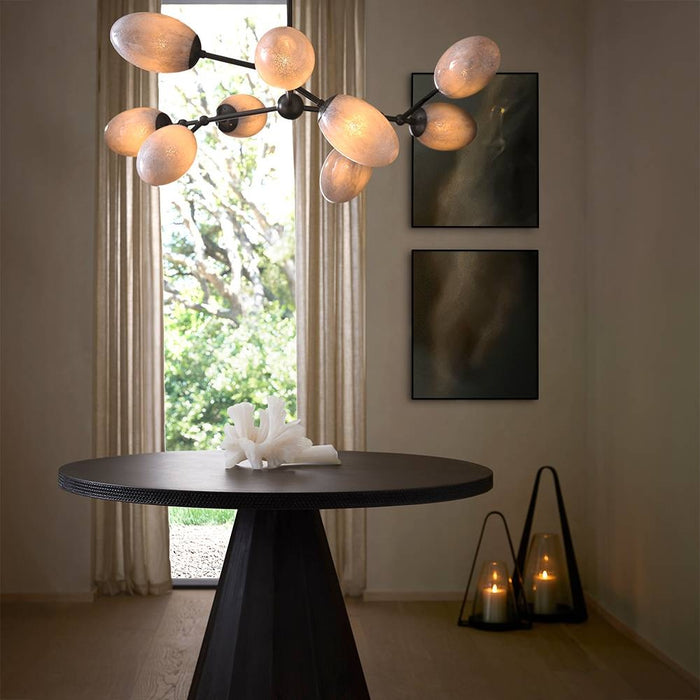 Arteriors - DLC48 - Nine Light Chandelier - Celeste - Glacier Swirl/English Bronze