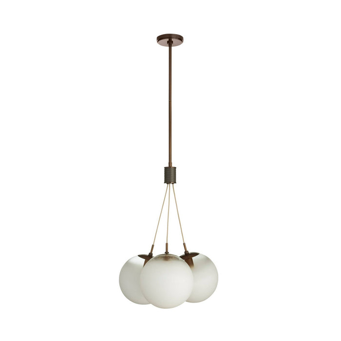 Arteriors - DSC14 - Three Light Chandelier - Trinity - Frost Ombre/Heritage Brass
