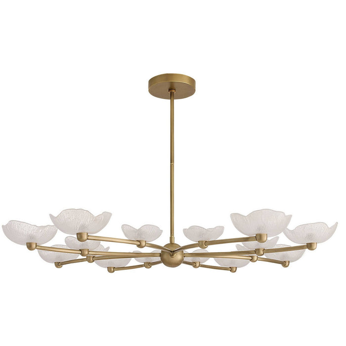 Arteriors - DLC51 - LED Chandelier - Fleurana - Frosted/Antique Brass