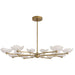 Arteriors - DLC51 - LED Chandelier - Fleurana - Frosted/Antique Brass