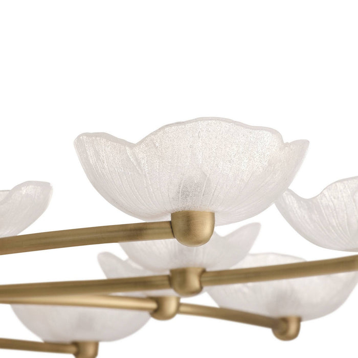 Arteriors - DLC51 - LED Chandelier - Fleurana - Frosted/Antique Brass