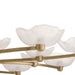 Arteriors - DLC51 - LED Chandelier - Fleurana - Frosted/Antique Brass