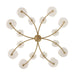 Arteriors - DLC51 - LED Chandelier - Fleurana - Frosted/Antique Brass