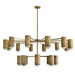 Arteriors - DLC55 - 20 Light Chandelier - Loryn - Antique Brass/White