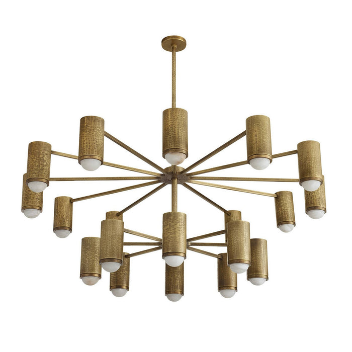 Arteriors - DLC55 - 20 Light Chandelier - Loryn - Antique Brass/White